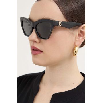 Burberry ochelari de soare femei, culoarea negru, 0BE4420U