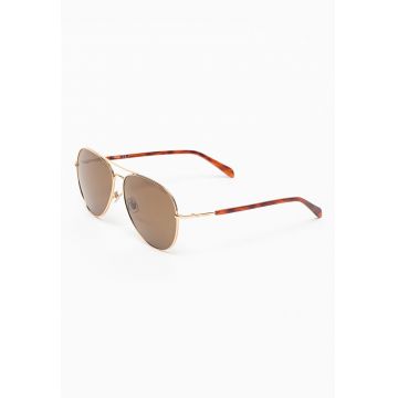 Ochelari de soare aviator cu rama metalica