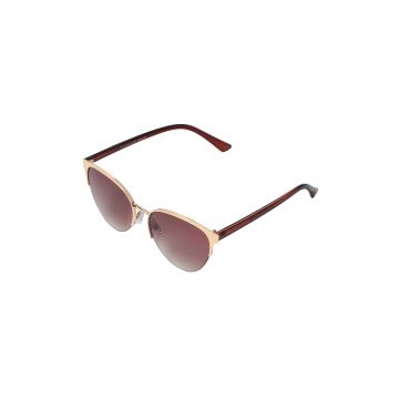 Ochelari de soare cat-eye cu rama metalica