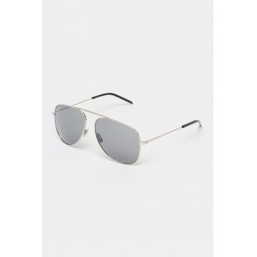 Ocheari de soare aviator unisex cu lentile oglinda - Argintiu