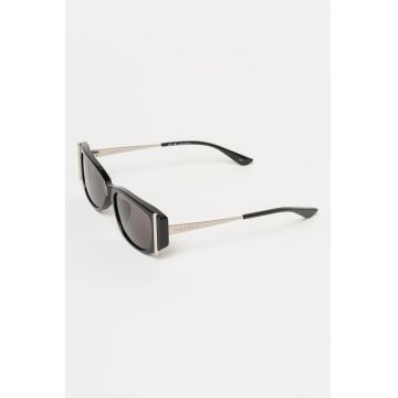 Ochelari de soare cat-eye - Negru/Argintiu