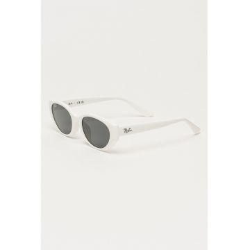 Ochelari de soare ovali unisex - Alb