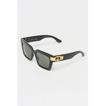 Ochelari de soare dreptunghiulari cu lentile uni - Auriu - Negru -