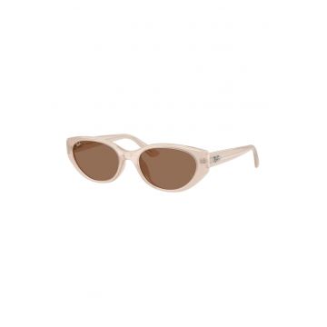 Ochelari de soare ovali unisex - Bej deschis