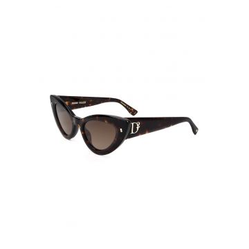 Ochelari de soare cat-eye cu aspect tortoise