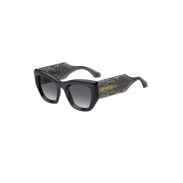 Ochelari de soare cat-eye cu rama supradimensionata