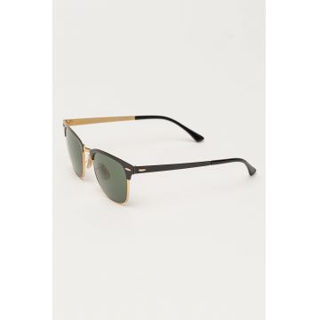Ochelari de soare clubmaster unisex - Auriu/Negru