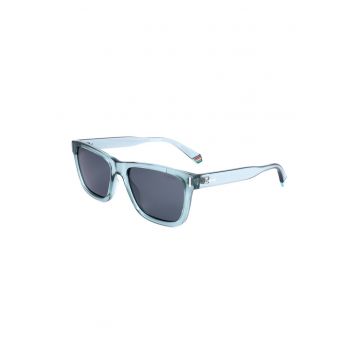 Ochelari de soare dreptunghiulari cu model unisex si lentile polarizate
