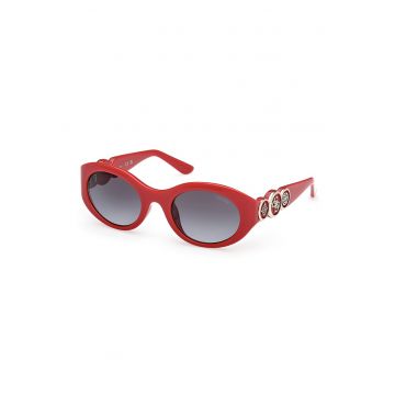Ochelari de soare ovali cu model uni