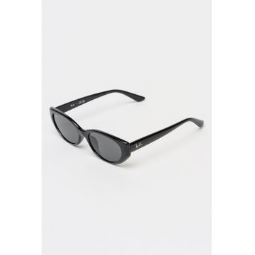 Ochelari de soare ovali unisex - Negru