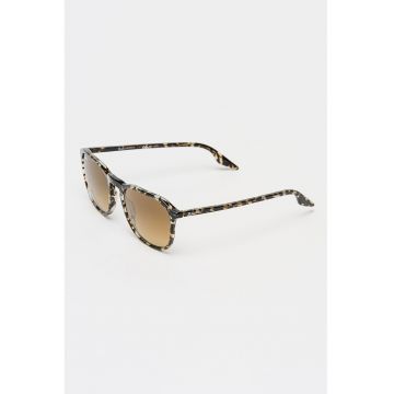 Ochelari de soare patrati unisex cu lentile in degrade - Maro/Negru stins