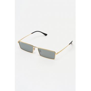 Ochelari de soare unisex cu rama metalica Emy - Auriu