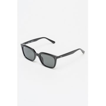 Ochelari de soare wayfarer unisex cu lentile uni - Negru