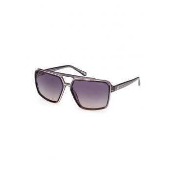 Ochelari de soare aviator cu accente metalice