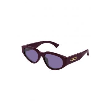 Ochelari de soare cu logo-uri lateral - Auriu - Violet pruna -