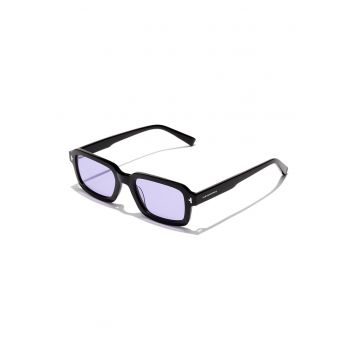 Ochelari de soare dreptunghiulari cu lentile uni - Negru -