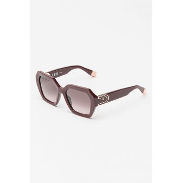 Ochelari de soare hexagonali cu lentile in degrade