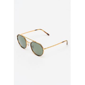 Ochelari de soare rotunzi unisex - Auriu/Negru