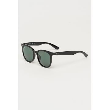 Ochelari de soare unisex cu detalii logo - Negru