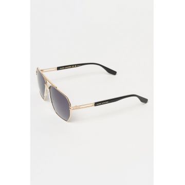 Ochelari de soare aviator cu rama metalica - 65499 - Auriu/Negru