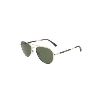 Ochelari de soare aviator unisex - Auriu/Negru -