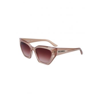 Ochelari de soare cat-eye cu logo - Rosu stins -