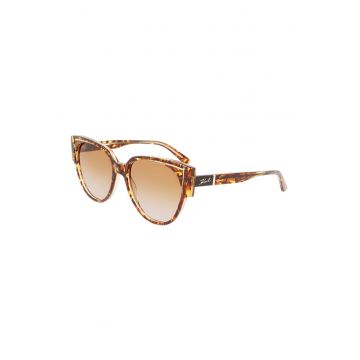 Ochelari de soare cat-eye cu model tortoise