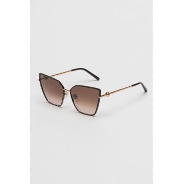 Ochelari de soare cat-eye cu rama metalica