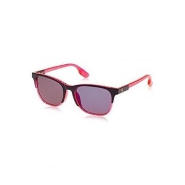 Ochelari de soare dama -  roz - 54x19x145mm - cu lentile gri - set cu etui original si servetel.