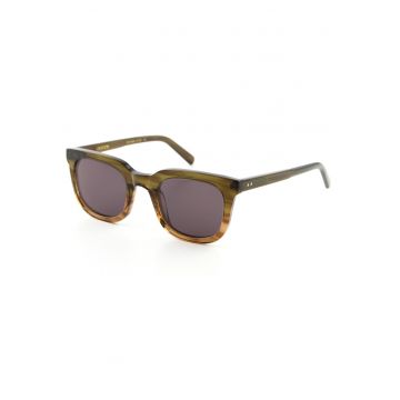 Ochelari de soare dama -  verde - 46x22x145mm - set cu etui si servetel