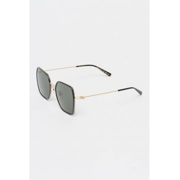 Ochelari de soare patrati cu logo discret - Auriu -