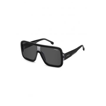 Ochelari de soare patrati - Negru - Argintiu -