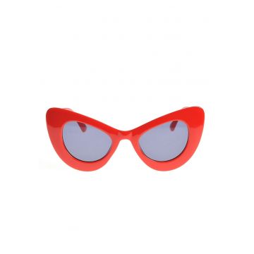 Ochelari de soare rosii cat-eye