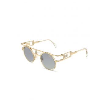 Ochelari de soare rotunzi unisex cu rame metalice