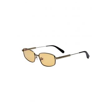 Ochelari de soare unisex cu rama de otel inoxidabil - Bronz