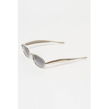 Ochelari de soare unisex ovali - Gri deschis