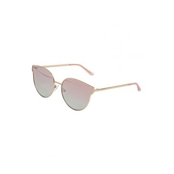 Ochelari de soare cat-eye cu rama metalica