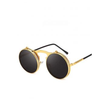 Ochelari de soare - aurii - rotunzi - stil aviator - Meike C1