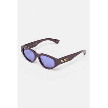 Ochelari de soare cu logo-uri laterale - Auriu/Violet pruna