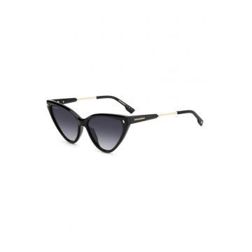 Ochelari de soare dama  d2-0134s - acetat - negru - 58x17x140