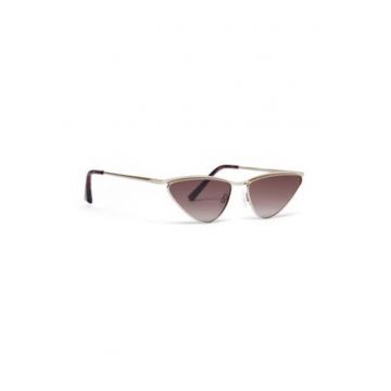 Ochelari de soare dama  Delise - plastic - auriu/roz