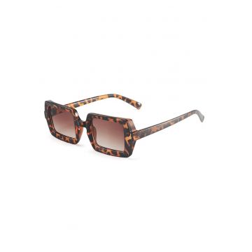 Ochelari de soare - maro - animal print - dreptunghiulari - Alivia C7 -