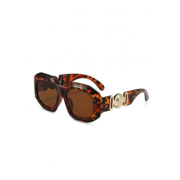 Ochelari de soare - maro - animal print - patrati - Assaria C1