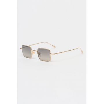 Ochelari de soare patrati unisex cu lentile in degrade - Auriu -