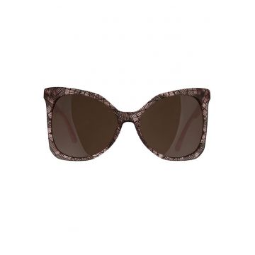 Ochelari de soare tip fluture cu aspect supradimensionat