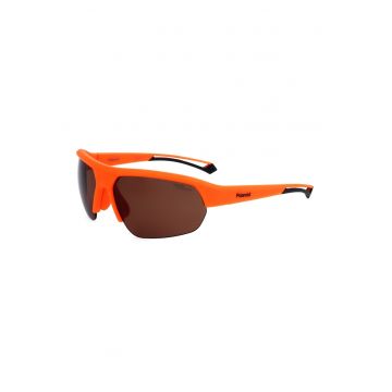 Ochelari de soare biker unisex cu lentile polarizate - Portocaliu mandarina