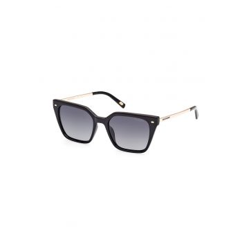 Ochelari de soare cat-eye cu lentile polarizate - Auriu/Negru