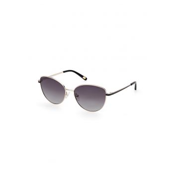 Ochelari de soare cat-eye cu lentile polarizate - Negru/Violet prafuit