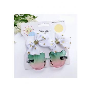 Set clame si ochelari de soare  Model AL 17309 Mouse - Fete - Multicolor - Multicolor