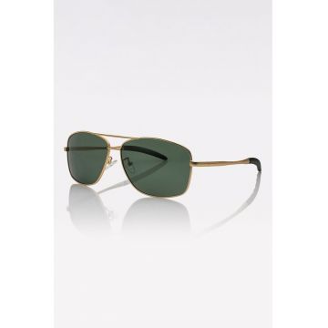 Ochelari de soare aviator unisex cu lentile polarizate - Auriu